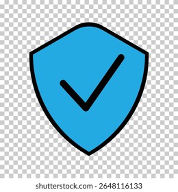 Icono de escudo de seguridad con marca de verificación.
