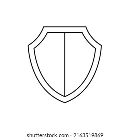 Security, shield icon line style icon, style isolated on white background