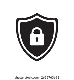 Sicherheitsschild-Symbol mit Schloss - Datenschutz und Datenschutzsymbol