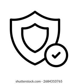 Schutz des Security Shield-Symbols und Datenschutz mit Häkchen