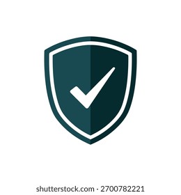 Icono de escudo de seguridad. Protección, privacidad, seguridad, símbolo de marca de verificación verificada