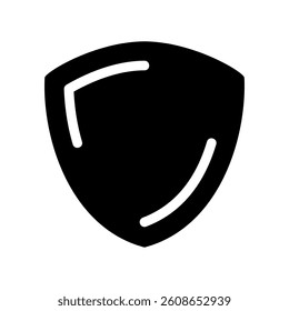 Security shield icon representing protection and safety symbol