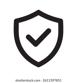 Security Shield Icon Representing Trust and Protection Editable Vector Illustration Isolated on a White Background for Digital Use