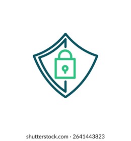 Security shield icon. Safety icon shield. Padlock icon.	