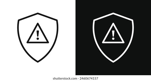 Security Shield Icon Set. Risk Warning Vector Symbol.