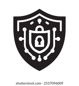 Icono del escudo de seguridad, símbolo del escudo de seguridad. Ilustración vectorial de signo de escudo de seguridad