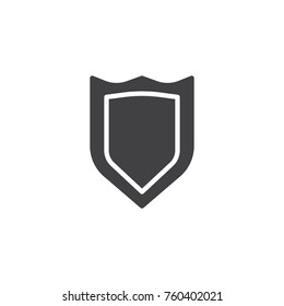 Security shield icon vector, filled flat sign, solid pictogram isolated on white. Protection symbol, logo illustration.