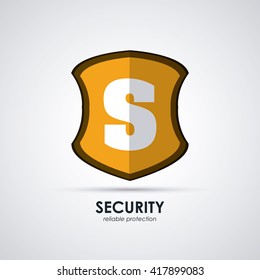 Security Shield icon, vector illustration
