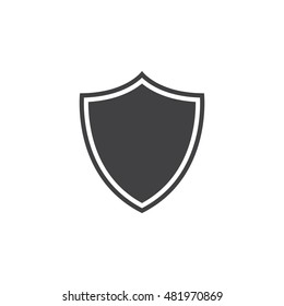 Security shield icon vector, protection solid logo illustration, pictogram isolated on white