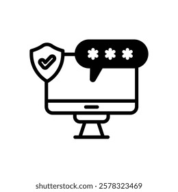 Security Shield icon vector stock illustration