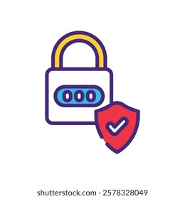 Security Shield icon vector stock illustration