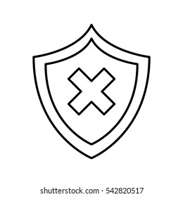 security shield isolated icon vector illustration design
