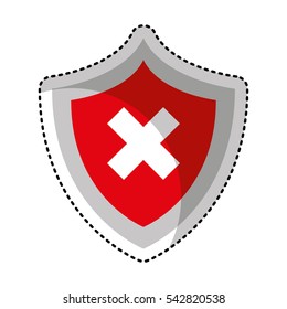 security shield isolated icon vector illustration design