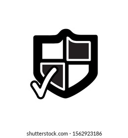 security shield line style icon vector illustration design