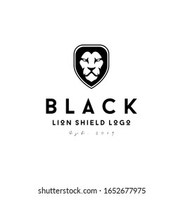 Security shield with lion logo design