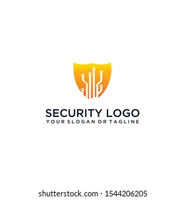 Security shield logo design vector template art