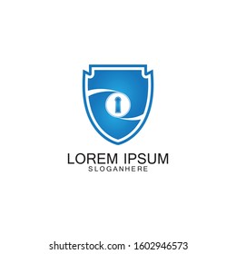 security shield logo vector icon design template