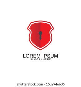 security shield logo vector icon design template