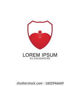 security shield logo vector icon design template