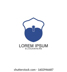 security shield logo vector icon design template