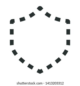 security shield - minimal line web icon. simple vector illustration. concept for infographic, website or app.