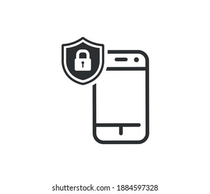 Security shield and on white background. Badge or button for trade website. 100 percent safe concept.
