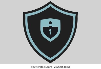 Security Shield With Padlock logo,Shield security with lock symbol. Protection, safety, password security vector icon illustration