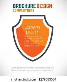 Security Shield Protected Icon, the silhouette of the vector