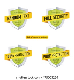 Security shield protection sign. Safety emblem