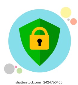 Security shield protection vector for design or symbol in website or application