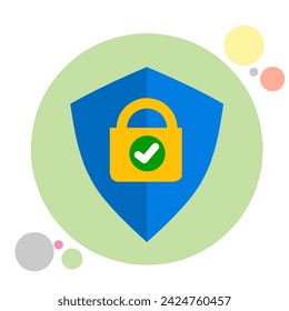 Security shield protection vector for design or symbol in website or application