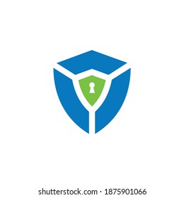 Security Shield Safe Lock Illustration Guard Privacy Lock  protection Symbol Logo