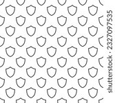 Security shield seamless pattern. Shield protection vector geometric illustration. Stock vector illustration.