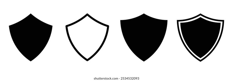 Security shield sign vector icon illustration
