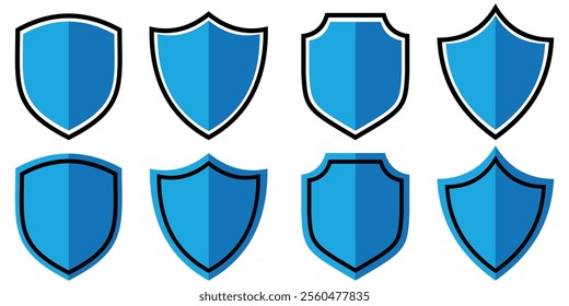 Security shield sign vector illustration, Lock icon, Set of security shield icons, and padlock, Shield security icon, Safety, protection sign. EPS 10.