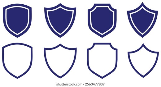 Security shield sign vector illustration, Lock icon, Set of security shield icons, and padlock, Shield security icon, Safety, protection sign. EPS 10.