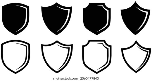 Security shield sign vector illustration, Lock icon, Set of security shield icons, and padlock, Shield security icon, Safety, protection sign. EPS 10.