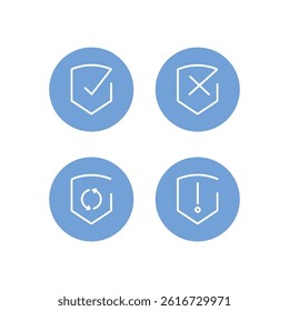 Security shield sign vector illustration. Vector illustration