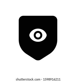 Security Shield Solid Icon - Privacy Incognito and Visibility Mode Sign