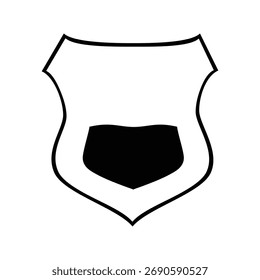 Sicherheitsschildsymbol mit dunklem Innenelement
