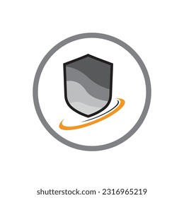 elemento de plantilla de diseño de símbolos de seguridad y escudo
