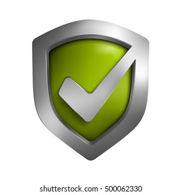 Security shield symbol. Illustration isolated on background. Graphic concept for your design