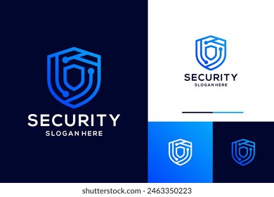 Security shield technologies save privacy logo design