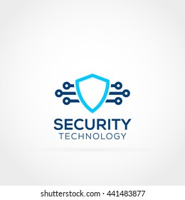 Security Shield And Technology Logo Icon