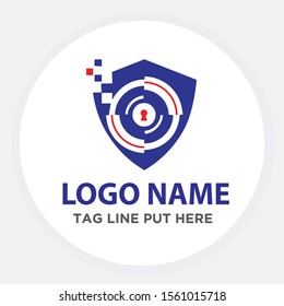 Security shield and technology logo icon.shield. abstract symbol of security. vector