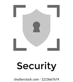 Security shield is under focus crosshair 