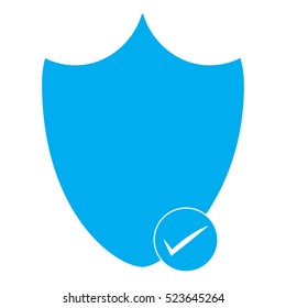 Security Shield Vector Icon On White Background.