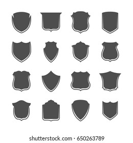Security Shield vector Labels Set
