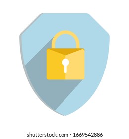 Protector de seguridad o icono de bloqueo de protección antivirus para aplicaciones y sitios web 
