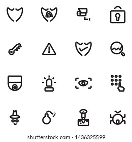 security simple icon set design